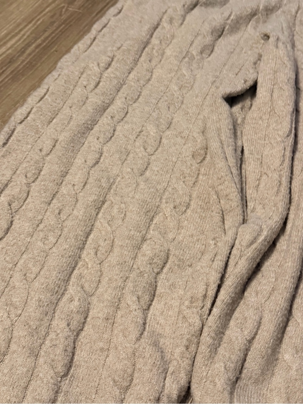 American Eagle Outfitters Beige Cable Knit Drawstring Pants - Picture 11 of 15